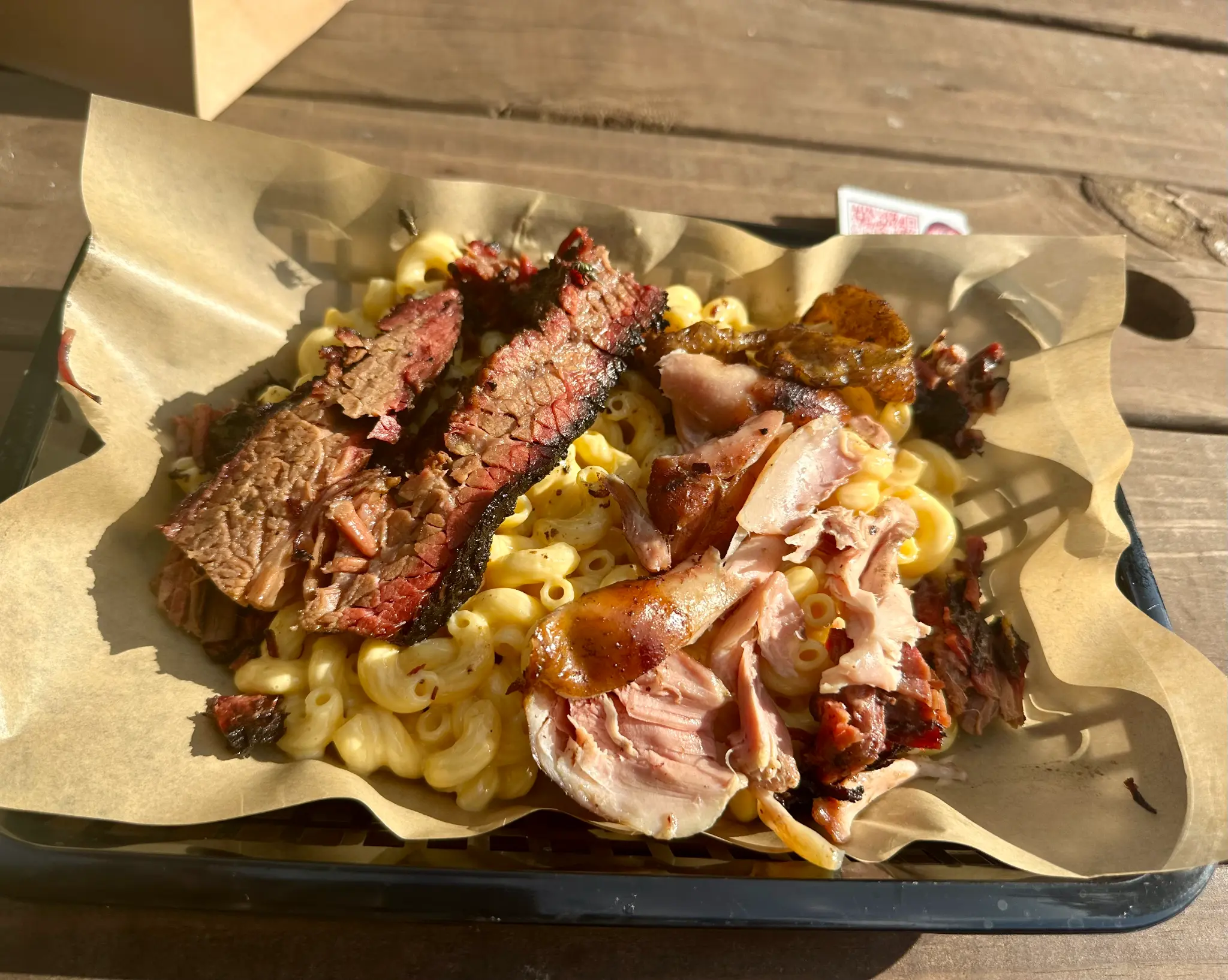 Mac N Cheese Bowl with Brisket and Chicken
